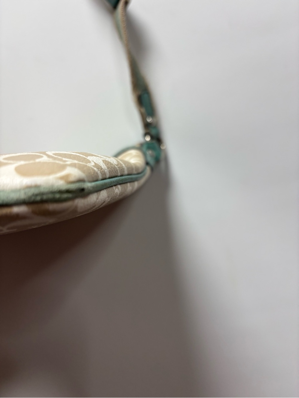 Coach project bag Beige Crossbody with Teal Stripe - Picture 5 of 7